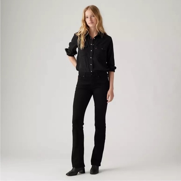 Levi’s 315 Shaping Bootcut Black Corduroy Pants Size 29 - Picture 1 of 6